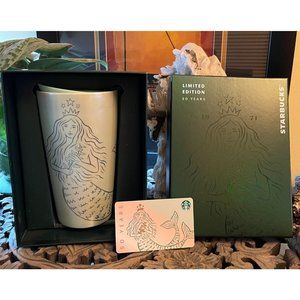 Starbucks Mermaid Siren Ceramic Hot Cup 50th Anniversary Limited w/gift card